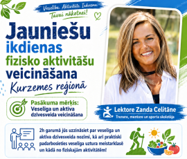 Jauniešu ikdienas fizisko aktivitāšu veicināšanas pasākums!