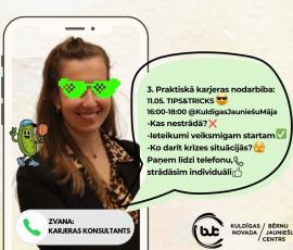 Ja Tev ir nepieciešams atbalsts karjeras jomā – šī ir iespēja Tev!