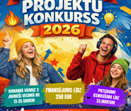 Piesakies "Jauniešu iniciatīvu projektu konkursā 2026"!