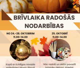 Aicinām uz rudens brīvlaika radošajām nodarbībām