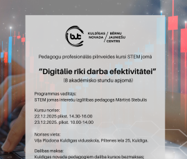 Profesionālās pilnveides kursi “Digitālie rīki darba efektivitātei”