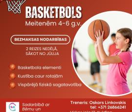 Iespēja pieteikties basketbola treniņiem meitenēm!